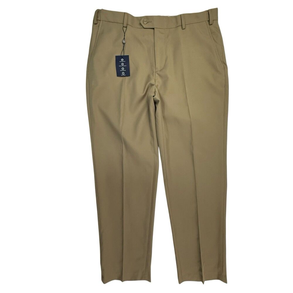 Jos A Bank NEW Traveler Performance Tailored Fit Pants 36x30 Khaki Tan Workwear